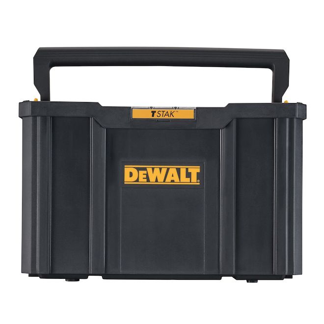 DEWALT TSTAK Plastic Black Open Tote - 17.3 x 10.8 x 12.5-in