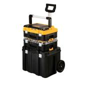 DEWALT TSTAK 3-Piece Black Plastic Modular Mobile Tower - 20.4 x 28.6 x 17.3-in