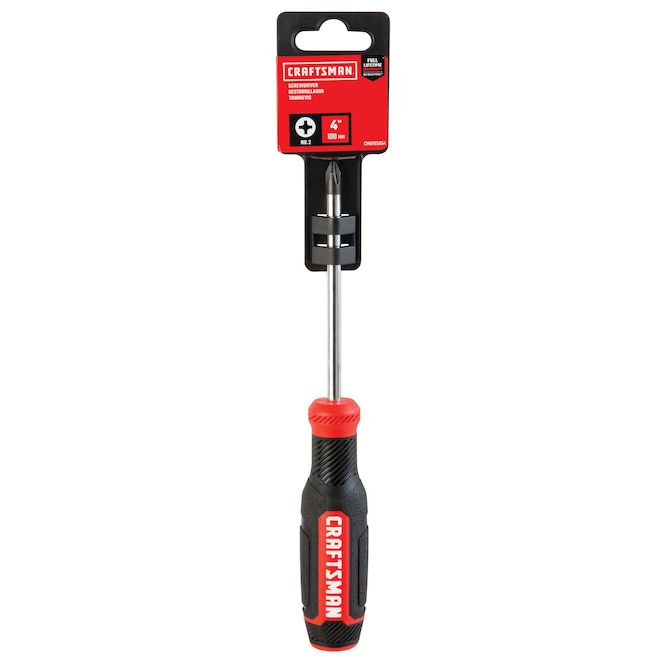 CRAFTSMAN Screwdriver Phillips #2 x 4-in in Bi-Material