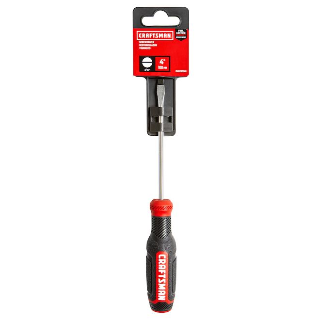 CRAFTSMAN Screwdriver Slotted 3/16 x 4-in in Bi-Material