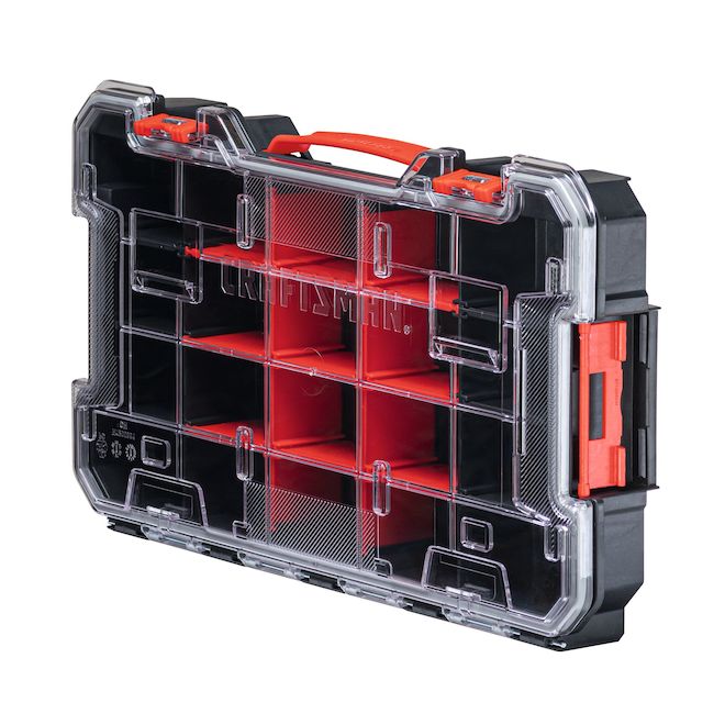 CRAFTSMAN VERSASTACK Stackable Organizer with 10 Compartments and Clear Lid
