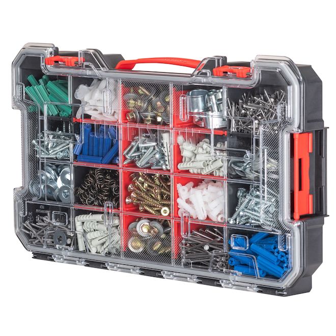 CRAFTSMAN VERSASTACK Stackable Organizer with 10 Compartments and Clear Lid