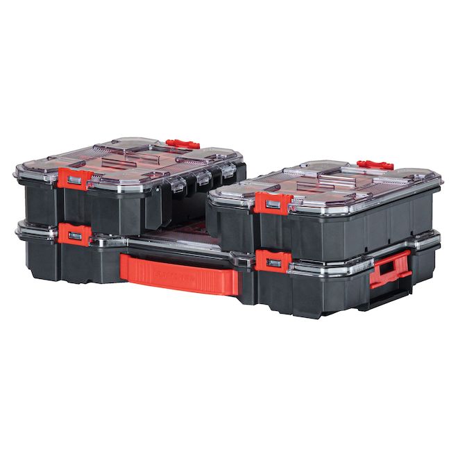 CRAFTSMAN VERSASTACK Stackable Organizer with 10 Compartments and Clear Lid