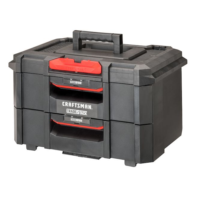 CRAFTSMAN TRADESTACK 2-Drawer Tool Chest Stackable with Handle - 22-in
