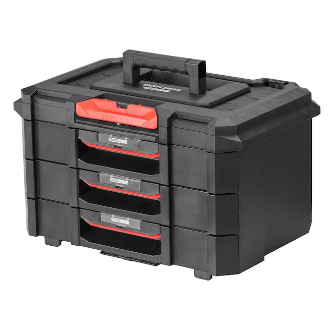 CRAFTSMAN TRADESTACK 3-Drawer Tool Chest Stackable with Handle - 22-in
