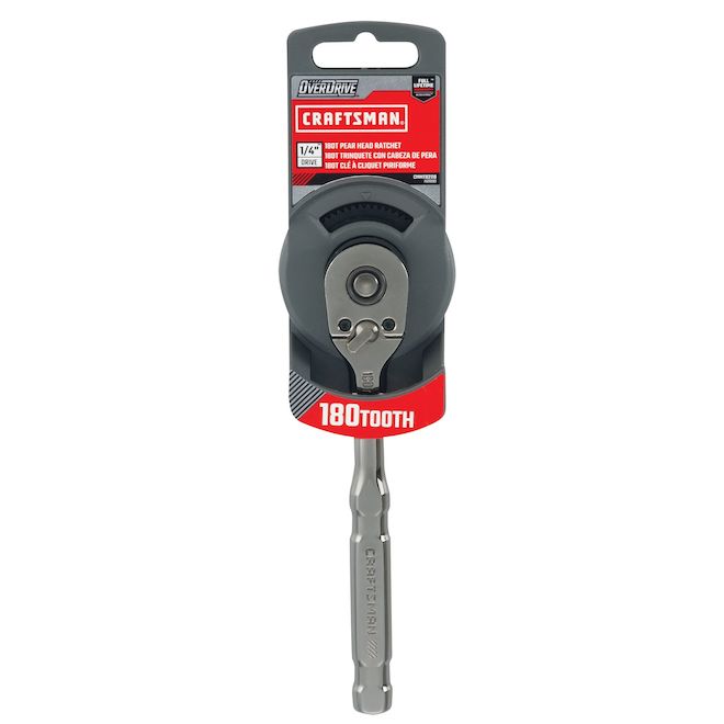 CRAFTSMAN OVERDRIVE Ratchet Pear Head 180T - 1/4-in