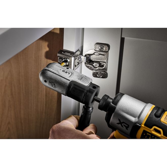 DEWALT Flex TORQ Lighted Right Angle Attachment with Hex 1/4-in Shank