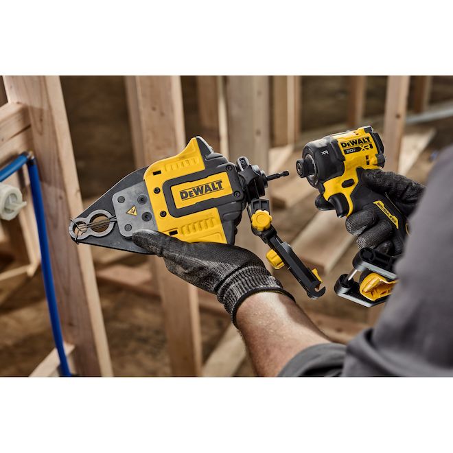 DEWALT IMPACT CONNECT PEX Crimp Ring Attachment with 1/2-in and 3/4-in Rings