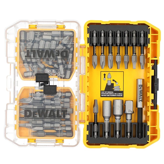 DEWALT TOUGH GRIP Bit Set for Screwdriving in Steel - 55-Piece ...