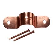 Bow 1/2-in Copper Pipe Straps with Nails - 25-Pack