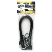 Stinson Rubber Tie-Downs - Black - Rust Resistant Hooks - 15-in L - 2-Pack