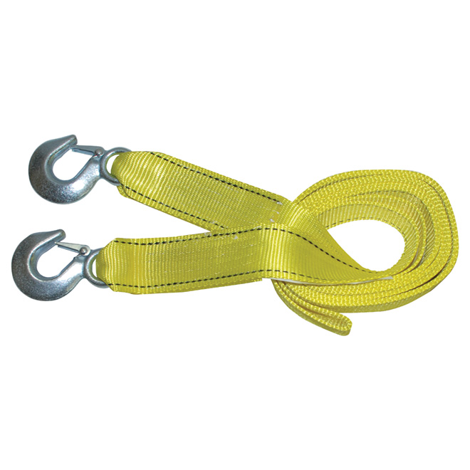 Stinson Emergency Tow Strap - Forged Hooks - Yellow - 15-ft L x 2-in W