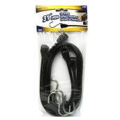 Stinson Rubber Straps - Rust Resistant Hooks - Black - 31-in L - 2-Pack