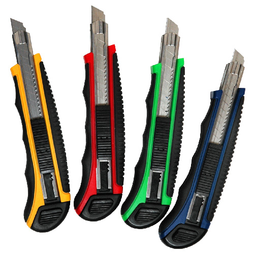 Tooltech Snap-Off Utility Knife - 5 Blades - 9-mm - Assorted Colours