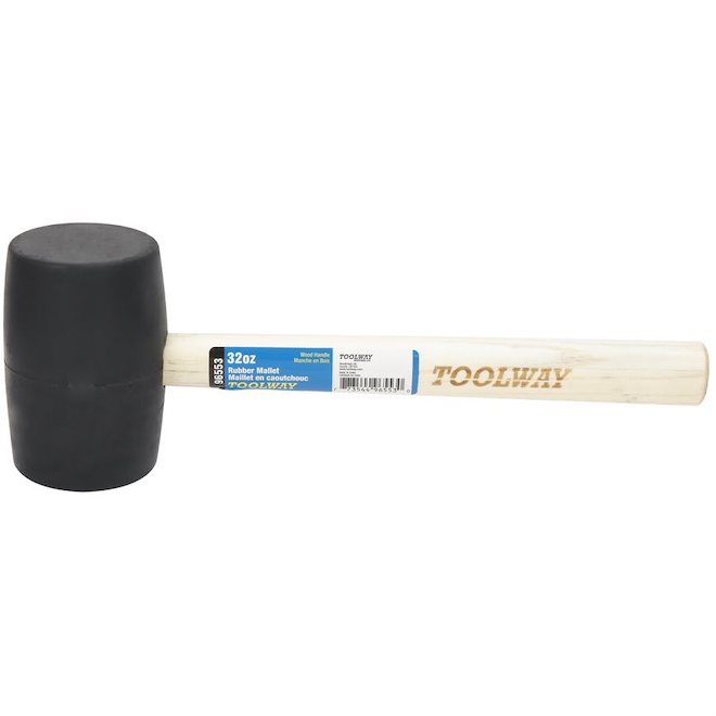 Tooltech Workbench Black Rubber Mallet of 32-oz