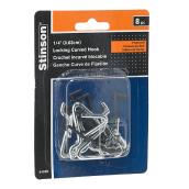 Pegboard Curved Hooks - 1/4" - Pack of 8