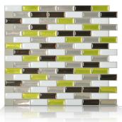 Tuile murale autocollante, Murano Verde, Pqt-6