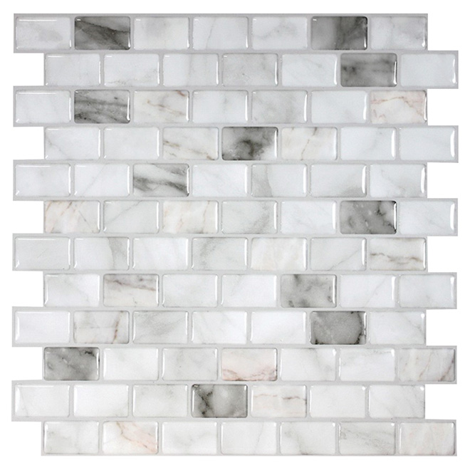Smart Tiles Ravenna Blanco Self, Self Adhesive Wall Tiles For Bathroom