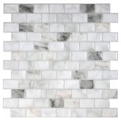 Tuile murale autocollante, Ravenna Blanco, marbre, Pqt-6