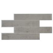 Tuiles adhésives en résine, gris moyen, 2,68 pi², 2/pqt