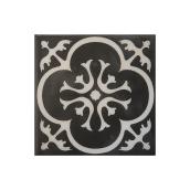 Smart Tiles Vintage Girona Adhesive Backsplash Tiles - Resin - Black - 7.75 x 7.75-in - 4/box