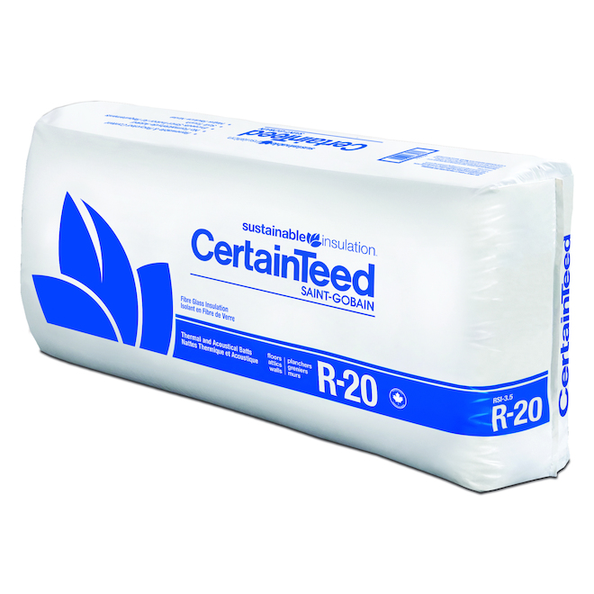 CertainTeed R20 Beige Insulating Wool in Fibreglass - 6-in x 15-in x 47-ft 68.54 sq.ft.