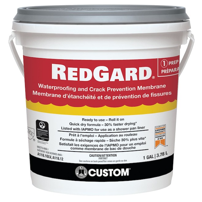 RedGard Membrane Waterproofing and Crack Prevention - 1-Gallon