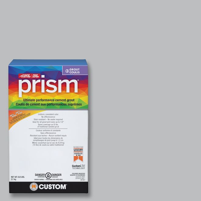 CUSTOM Prism Cement Grout Ultimate Performance 3.1-kg - Platinum