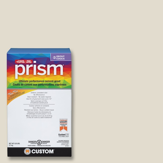 CUSTOM Prism Cement Grout Ultimate Performance 3.1-kg - Snow White