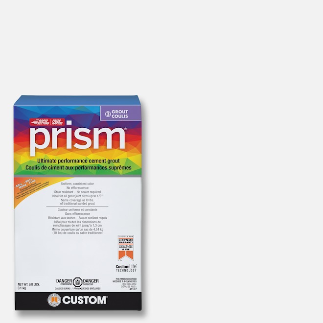 CUSTOM Prism Cement Grout Ultimate Performance 3.1-kg - Arctic White