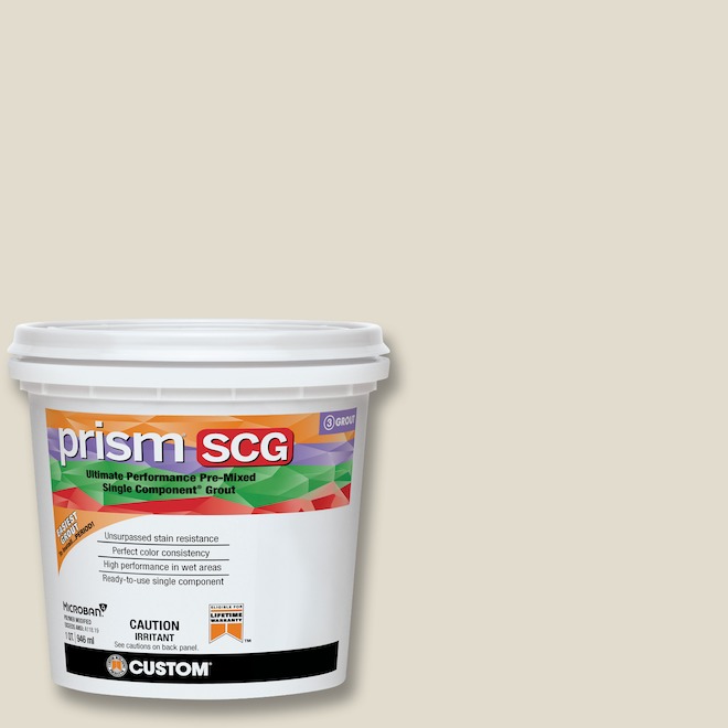 CUSTOM Prism SCG Pre-Mixed Grout with Single Component 946-mL - Snow White
