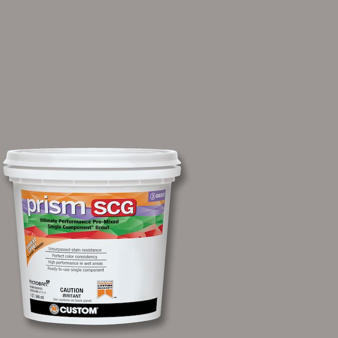 CUSTOM Prism SCG Pre-Mixed Grout with Single Component 946-mL - DeLorean Grey