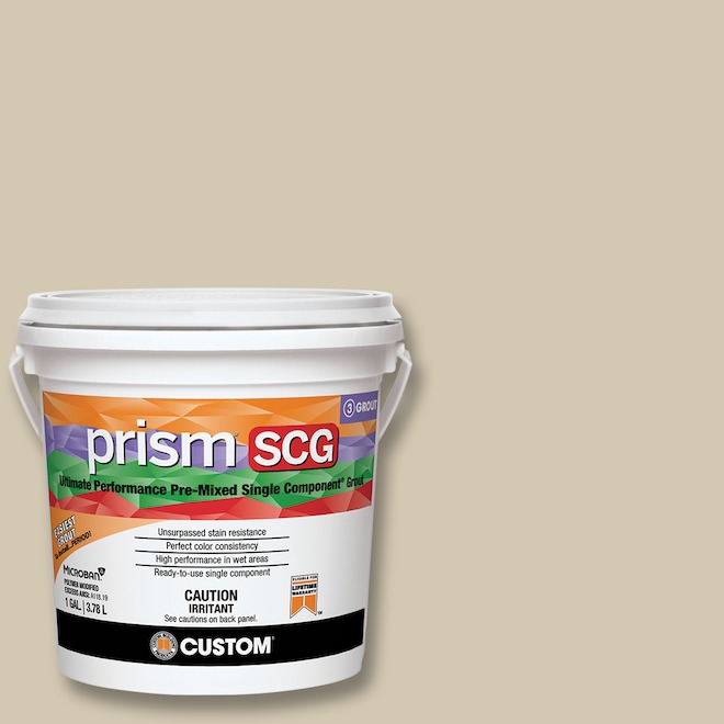CUSTOM Prism SCG Pre-Mixed Grout with Single Component 3.78-L - Bone