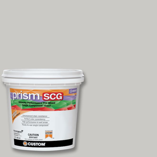 CUSTOM Prism SCG Pre-Mixed Grout with Single Component 946-mL - Rolling Fog