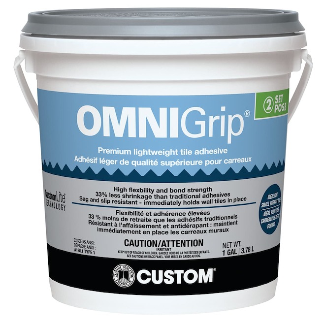 OMNIGrip Tile Adhesive Premium Lightweight - 1-Gallon COGA1-2 | RONA