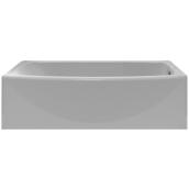 34-in x 60-in White Acrylic Rectangular Bathtub with Right-Hand Drain