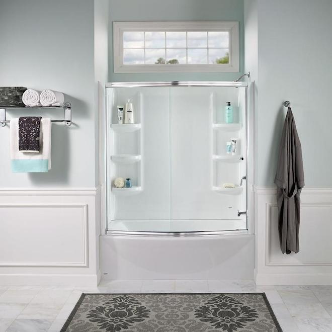 AMERICAN STANDARD White Fibreglass/Plastic Composite Bathtub Wall