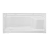 American Standard 60-in x 30-in Arctic White Acrylic Rectangular Bathtub with Left Drain