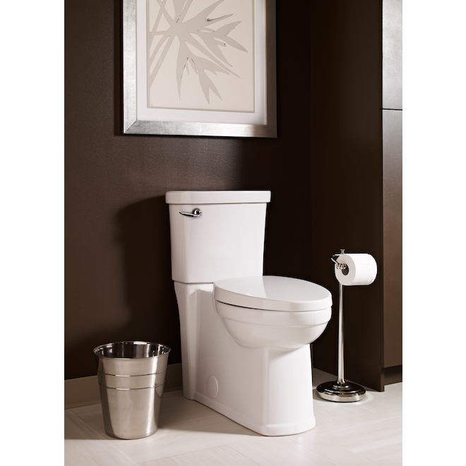 American Standard Décor Single Flush White Vitreous China Skirted Elongated Toilet