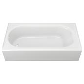 American Standard Princeton Pro 60 x 30-in White Enameled Steel Rectangle Bath - Left Drain