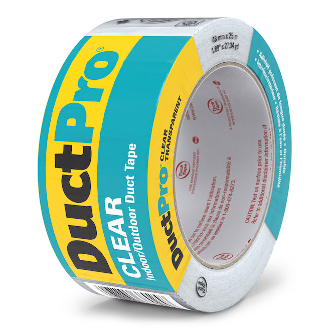 Cantech DuctPro Duct Tape for Indoor and Outdoor 48 mm x 25 m - Clear