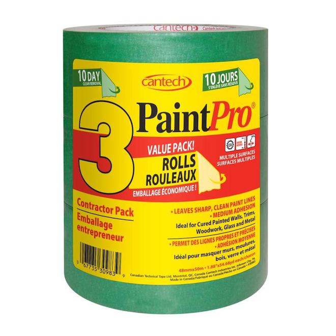 Cantech PaintPro Masking Tapes Contractor Pack - 3 Rolls of 1.88-in x 54.68-yd Each