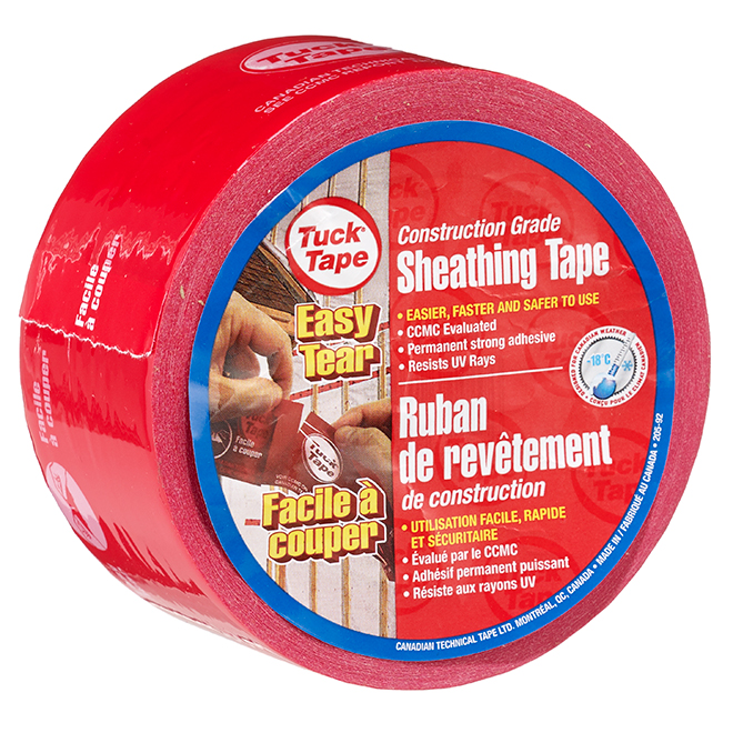 Tuck Tape Sheathing Tape - Permanent Adhesive - Red
