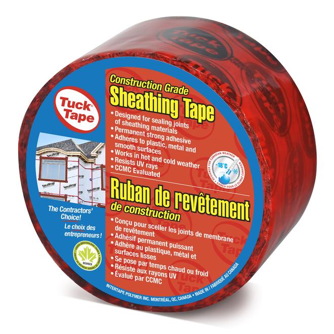 Ruban de revêtement de construction Tuck Tape, rouge