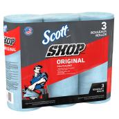 Essuie-tout Scott Shop Towel, bleu, paquet de 3 rouleaux