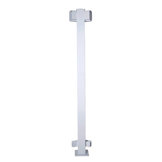 45-Degree Angle Post - Aluminum - 42'' - White