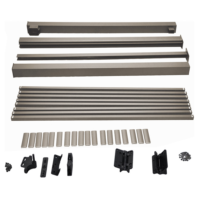 Gate Railing Kit 48" Aluminum Taupe ASGPTP RONA