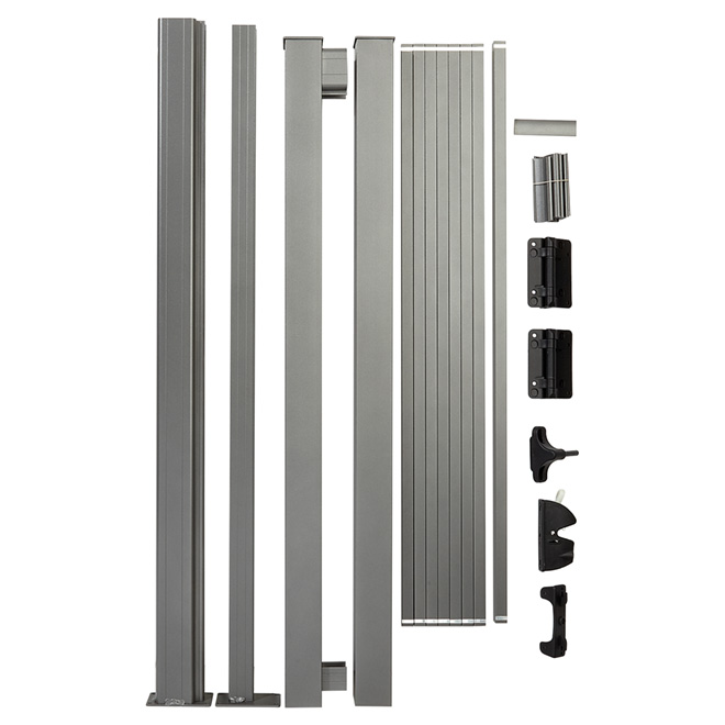 Rampes en aluminium pour barrière, 5'', gris titane