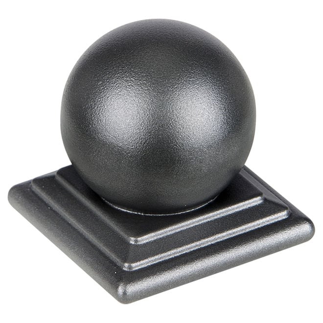 REGAL ALUMINUM Ball Railing Post Cap - Aluminum - Titanium Grey DPC-B ...