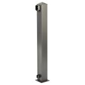 Poteau d'extrémité pour rampe 6 x 6 x 44.5'', aluminium gris
